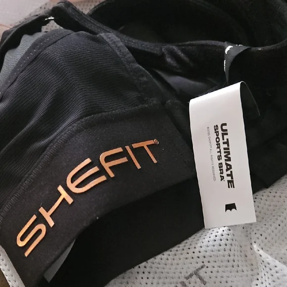 NWT SHEFIT Ultimate Sports Bra® Black Luxe - Picture 3 of 5
